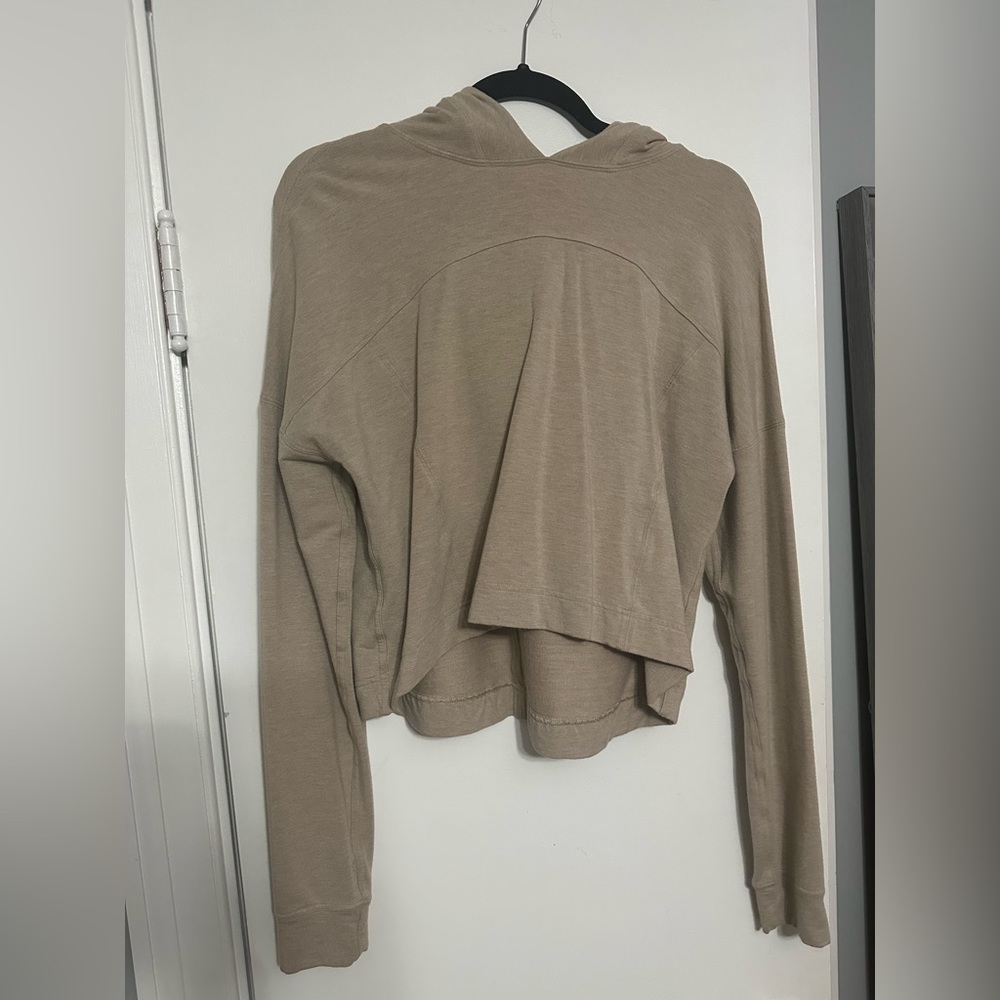 Tan lululemon cropped hoodie - Picture 2 of 4